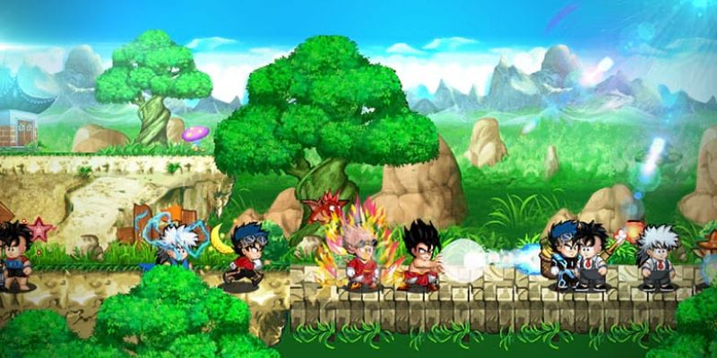 Nhiều nhân vật game Ngọc Rồng Online để người chơi lựa chọn 